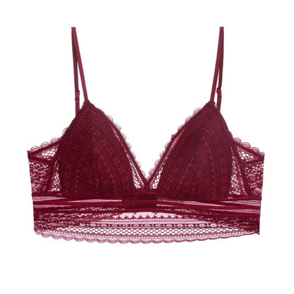 Back-Free Lace Bra | Women's Triangle Bralette | Soft Lace | Wireless Adjustable Lingerie | Comfortable Everyday Bra | Steven & Levon