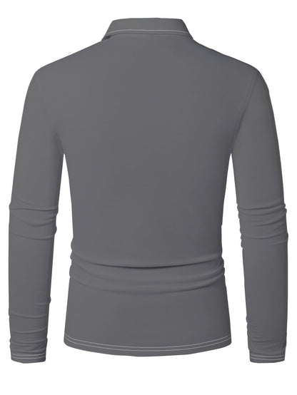 Christmas Casual Shirt | Men's Long Sleeve | Lapel Collar | Festive Holiday Style | Steven & Levon