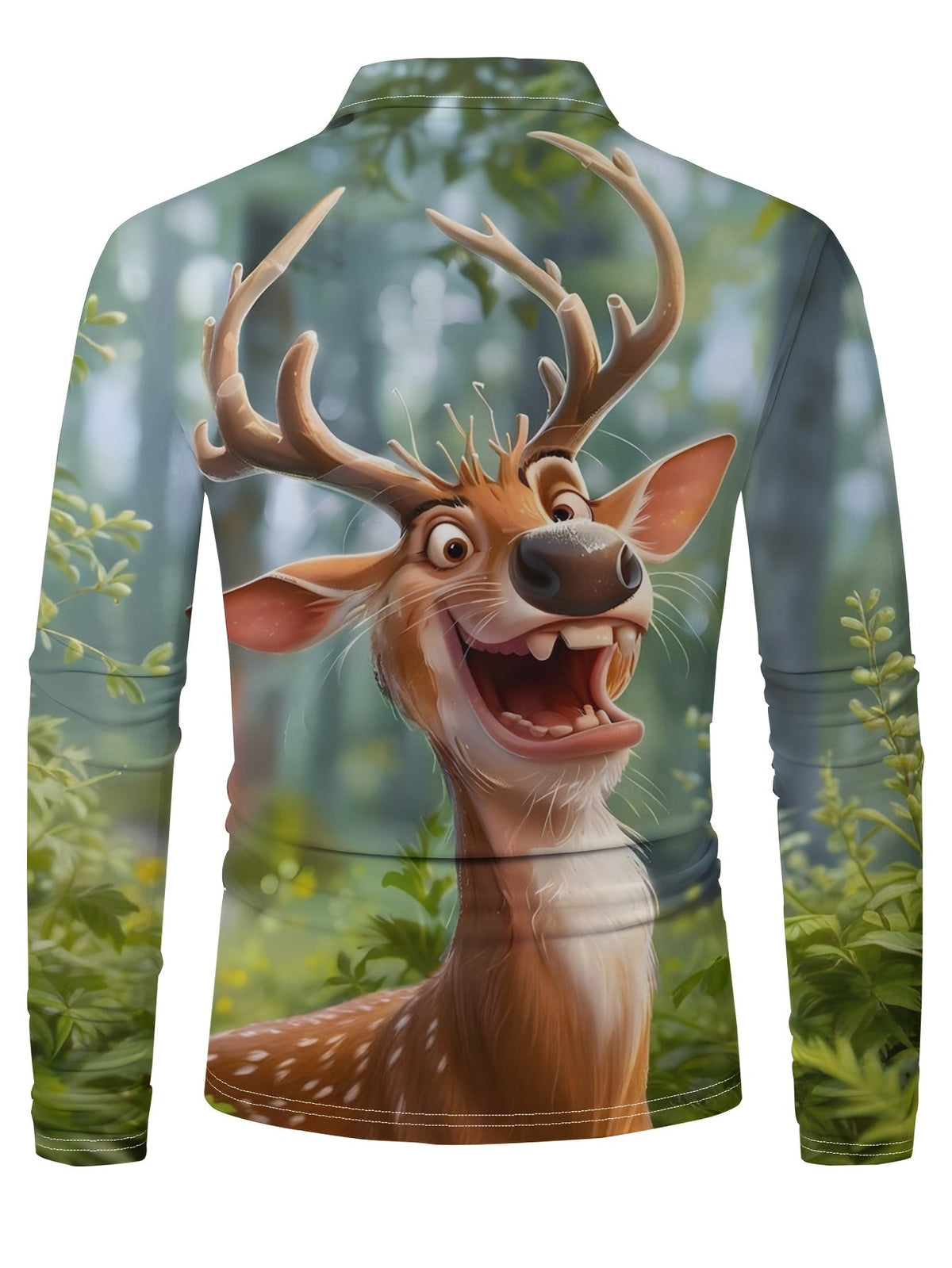 Reindeer Print Shirt | Men's Long Sleeve | Festive Christmas Style | Steven & Levon