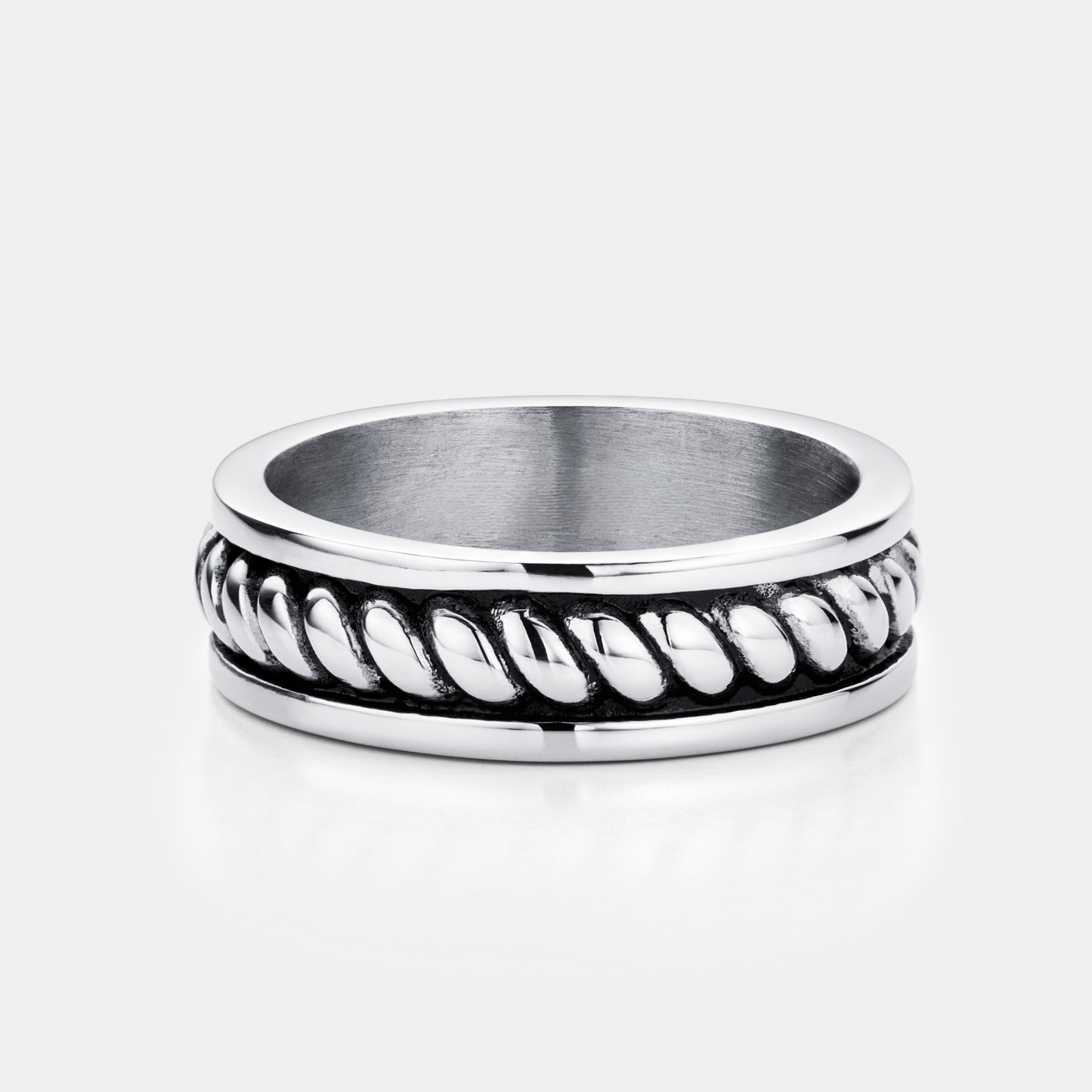 Rope Ring | Gold or Silver | Unisex | Stainless Steel | Twisted Rope Design | Classic Style | Steven & Levon