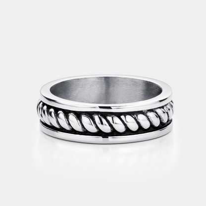 Rope Ring | Gold or Silver | Unisex | Stainless Steel | Twisted Rope Design | Classic Style | Steven & Levon
