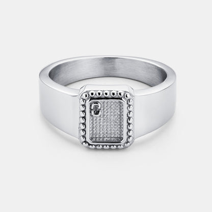 Royal Signet Ring | Silver | Unisex | Stainless Steel | Royal Crest Design | Classic Style | Steven & Levon