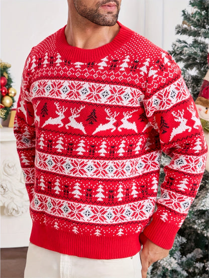 Reindeer Knit Jumper | Men's Festive Holiday Sweater | Christmas Design | Steven & Levon