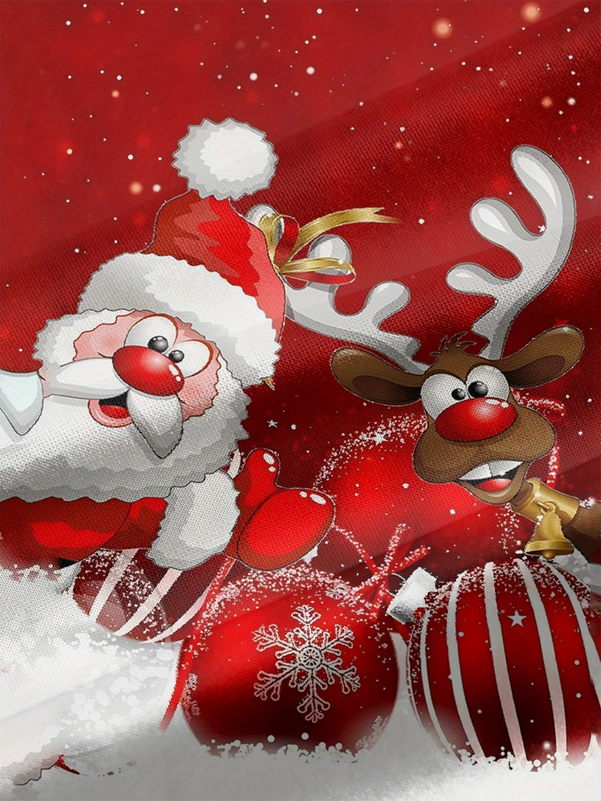Santa & Reindeer Sweatshirt | Men's Crewneck | Festive Holiday Pullover | Steven & Levon
