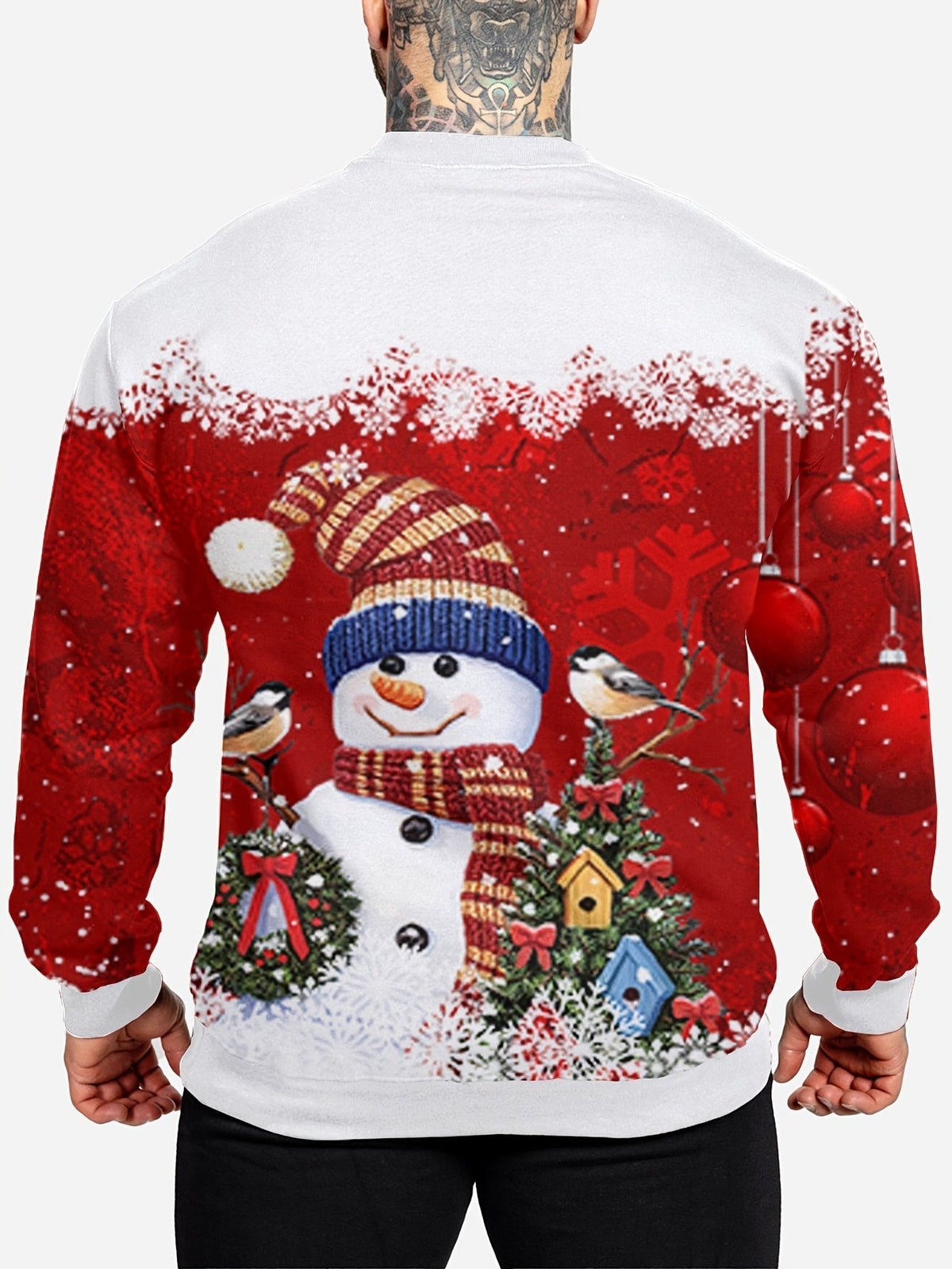 Santa & Reindeer Sweatshirt | Men's Crewneck | Festive Holiday Pullover | Steven & Levon