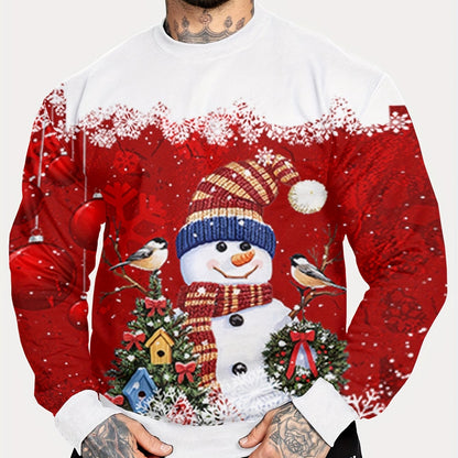 Santa & Reindeer Sweatshirt | Men's Crewneck | Festive Holiday Pullover | Steven & Levon