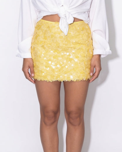 Women's Paillette Sequin Mini Skirt | Sparkle Party Style | Steven & Levon