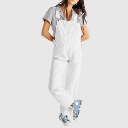Denim Jumpsuit Effortless Cool | Women | Denim | Relaxed Fit One-Piece | Casual Everyday Wear | Steven & Levon