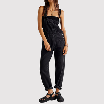 Denim Jumpsuit Effortless Cool | Women | Denim | Relaxed Fit One-Piece | Casual Everyday Wear | Steven & Levon