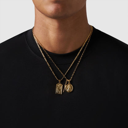 Gold Pendant Set | Unisex | Stainless Steel | Customisable Jewellery | Layered Necklace Set | Steven & Levon
