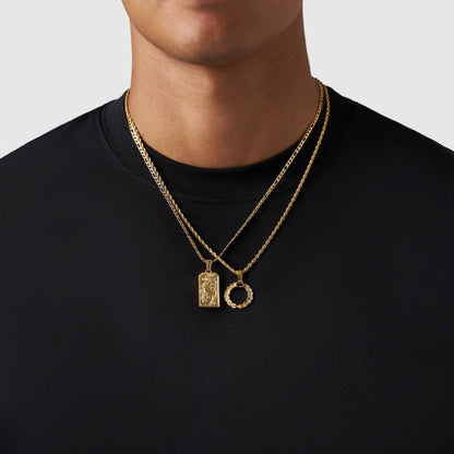 Gold Pendant Set | Unisex | Stainless Steel | Customisable Jewellery | Layered Necklace Set | Steven & Levon