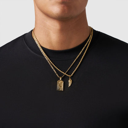 Gold Pendant Set | Unisex | Stainless Steel | Customisable Jewellery | Layered Necklace Set | Steven & Levon