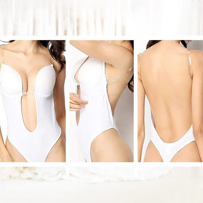 Backless Bodysuit Bra | Women's Seamless Shapewear | Invisible Support | Low Back | Tummy Control | Steven & Levon