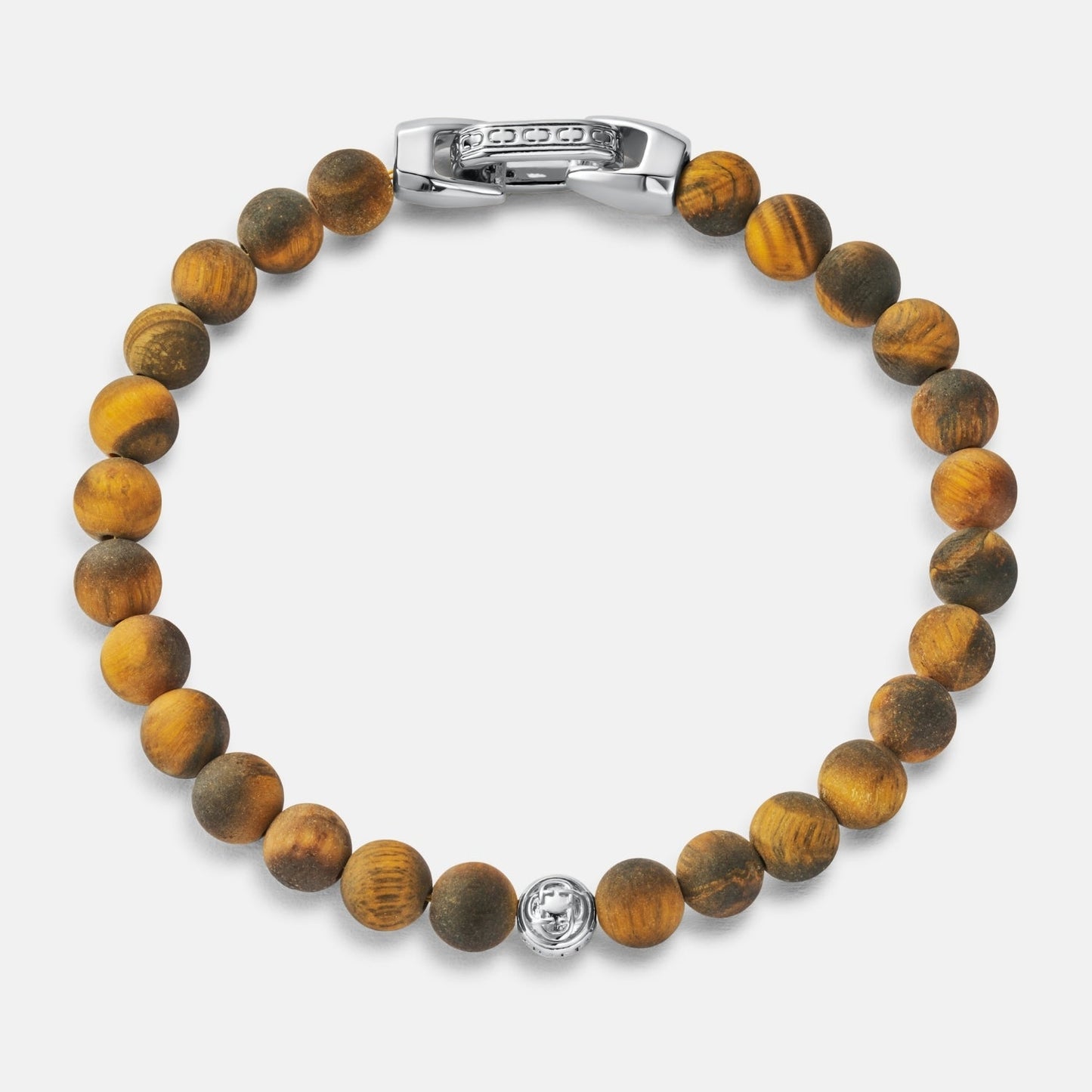 Tiger's Eye Lock Bracelet | Men | Tiger's Eye & Gold or Silver | Adjustable Bracelet | Steven & Levon