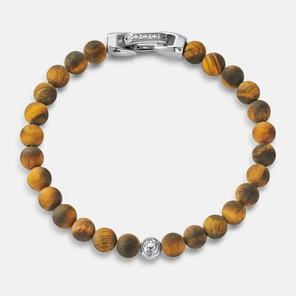Tiger's Eye Lock Bracelet | Men | Tiger's Eye & Gold or Silver | Adjustable Bracelet | Steven & Levon