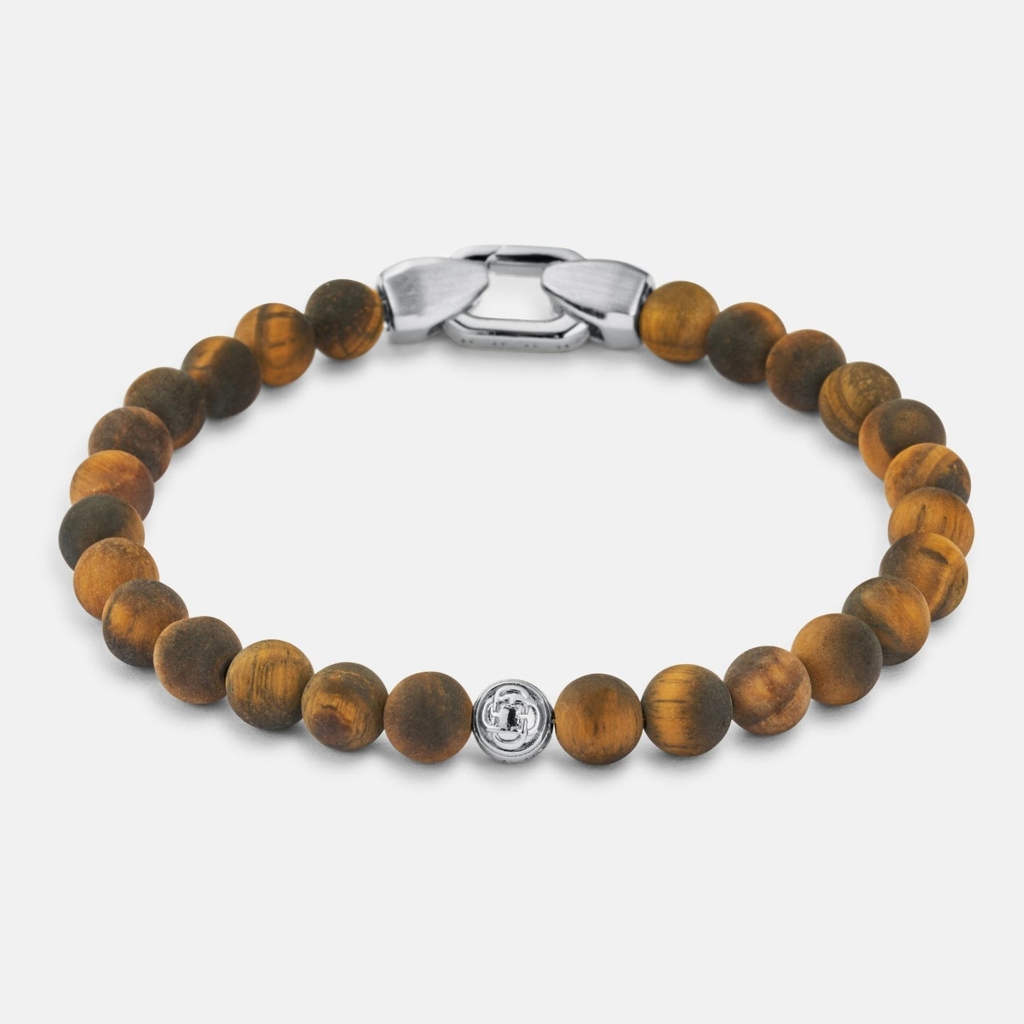 Tiger's Eye Lock Bracelet | Men | Tiger's Eye & Gold or Silver | Adjustable Bracelet | Steven & Levon