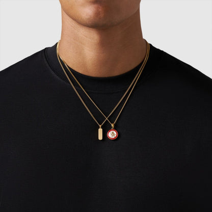 Gold Pendant Set | Unisex | Stainless Steel | Customisable Jewellery | Layered Necklace Set | Steven & Levon
