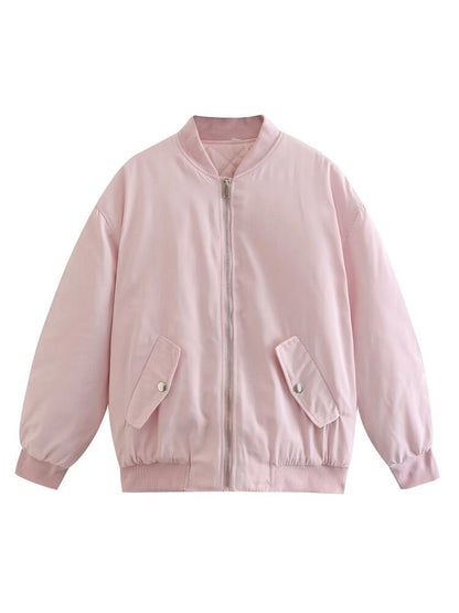 Oversized Bomber Jacket | Women | Zip-Up Casual Outerwear | Relaxed Fit | Steven & Levon