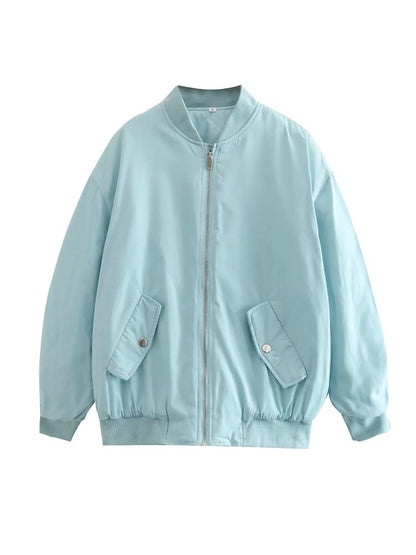 Oversized Bomber Jacket | Women | Zip-Up Casual Outerwear | Relaxed Fit | Steven & Levon