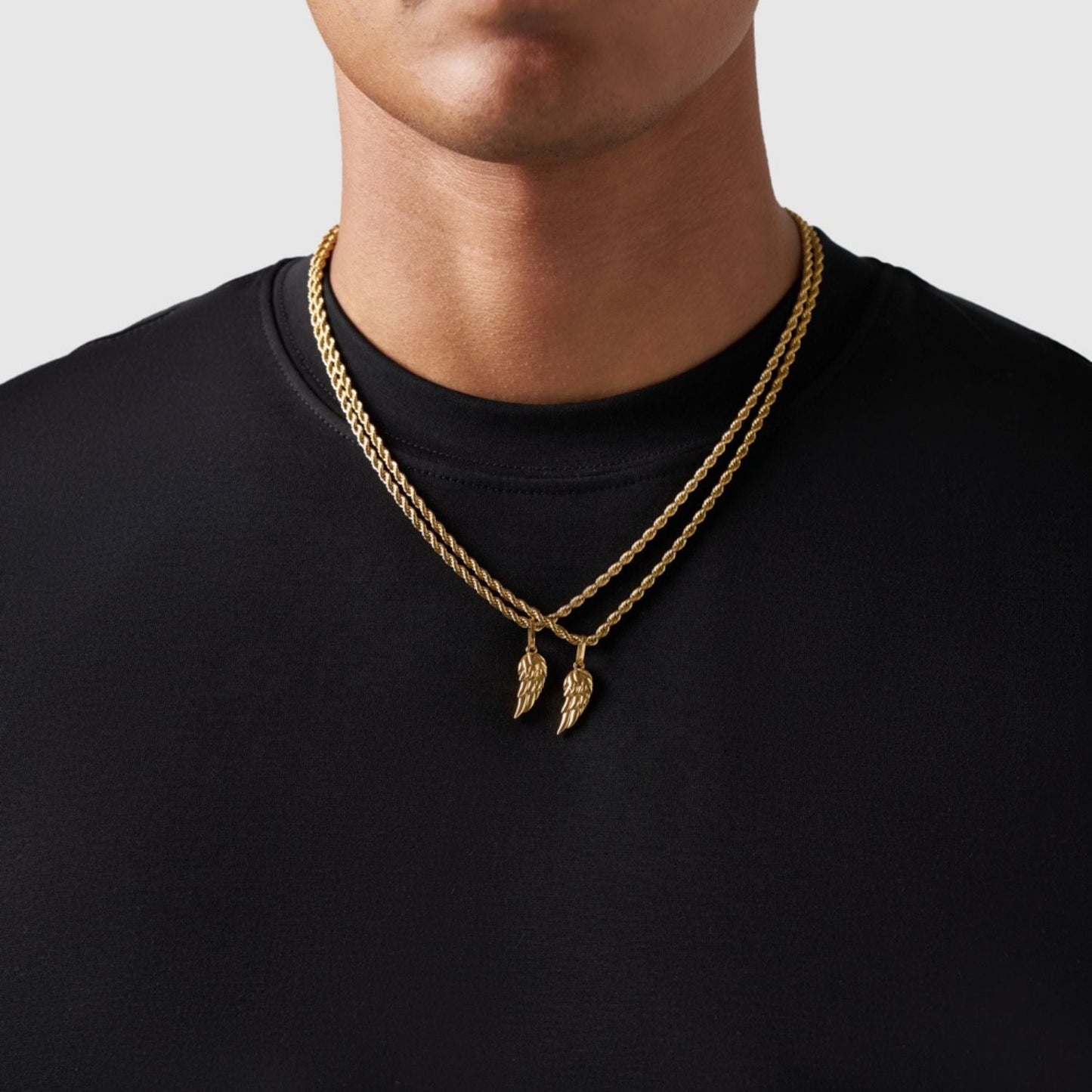 Gold Pendant Set | Unisex | Stainless Steel | Customisable Jewellery | Layered Necklace Set | Steven & Levon