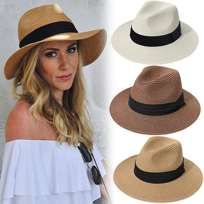Panama Straw Hat | Unisex Sun Hat | Straw | UPF50+ UV Protection | Foldable Wide Brim Travel Hat | Steven & Levon